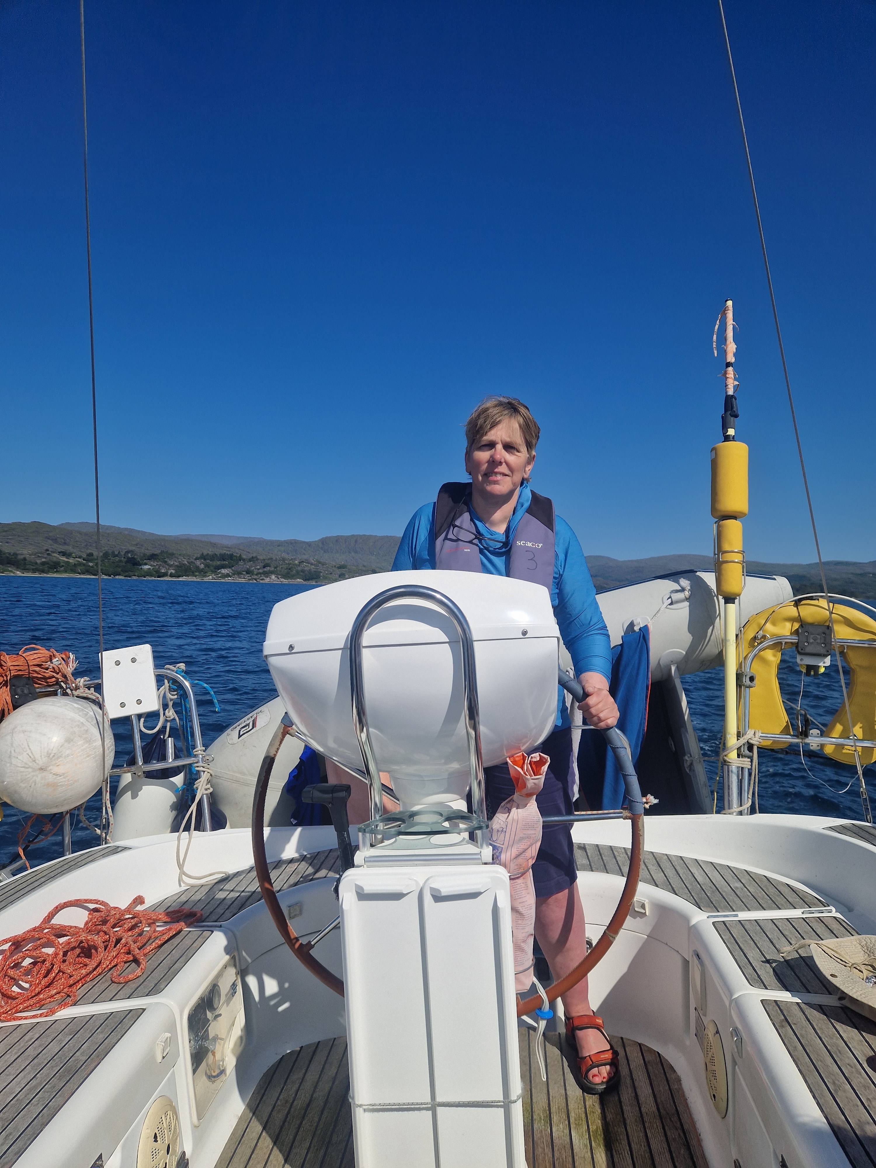 woman at helm